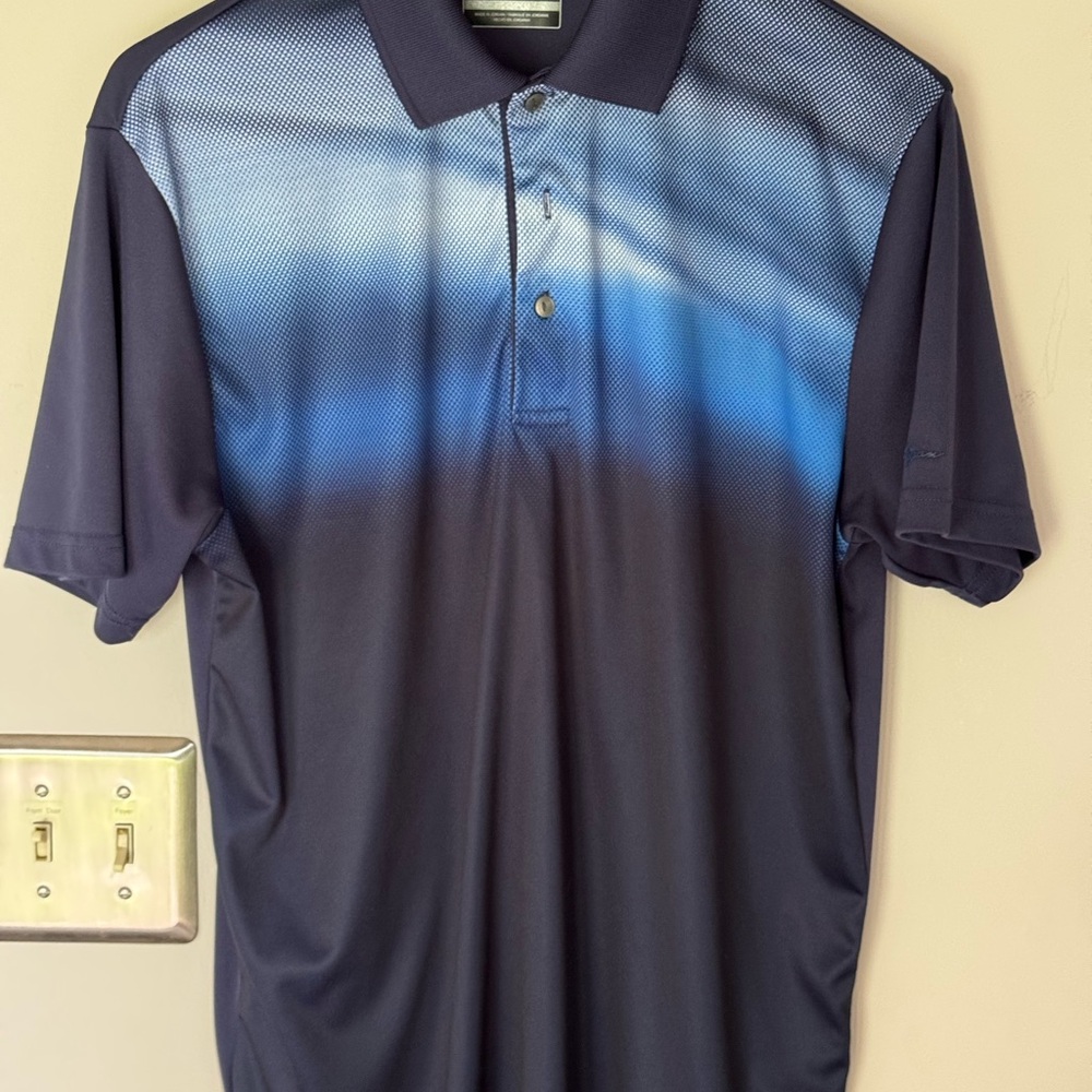 Ben Hogan Men's Blue Gradient Polo Shirt, Medium